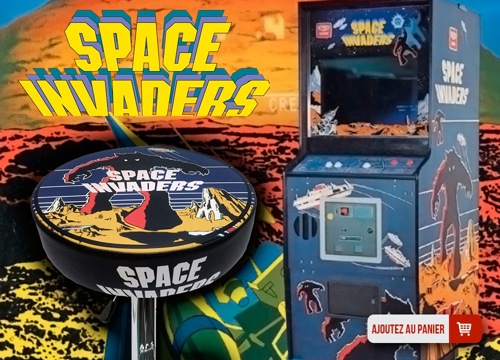 Tabourets Arcade Space Invaders